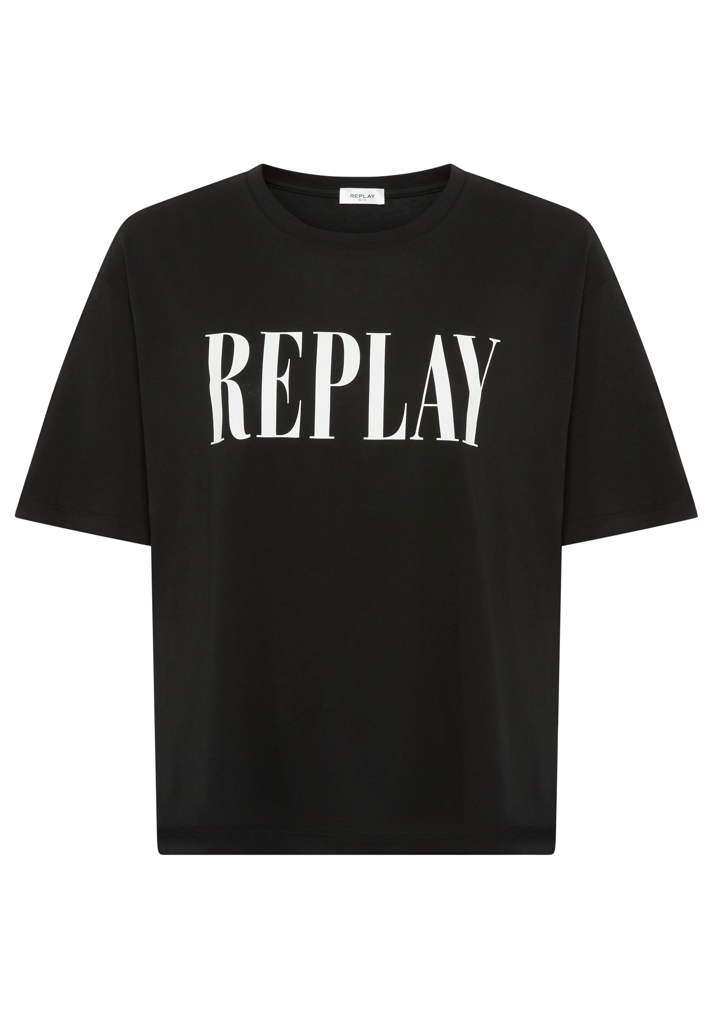Replay T-Shirt aus Baumwolle, Rundhals günstig online kaufen