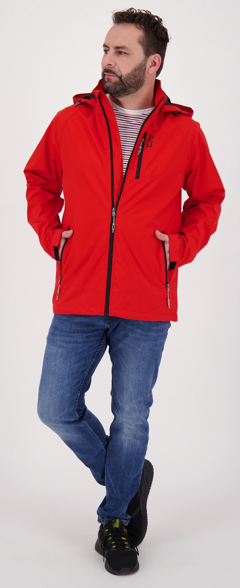 HARRY red DEPROC Active auch II mit Kapuze Großen Größen, Herrenjacke Softshelljacke MEN Funktionsjacke, Outdoorjacke, in abnehmbarer mars CS