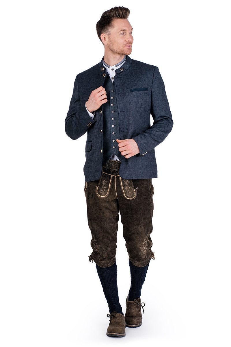 Spieth & Wensky Trachtenlederhose Kniebundlederhose - BALTHASAR - espresso/sand