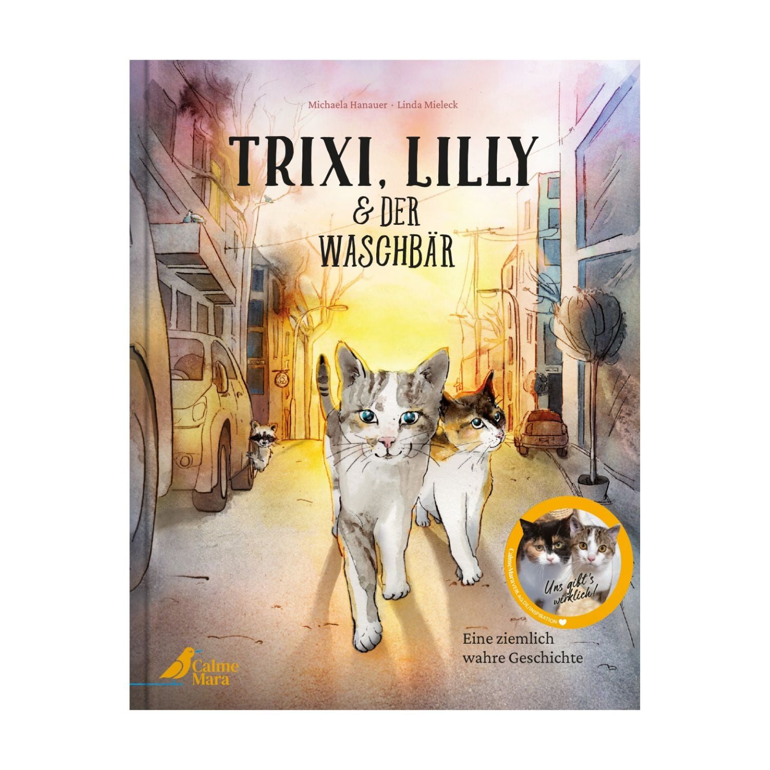 Kinderbuch Trixi, Lilly und der Waschbär Die wahre Tiergeschichte zweier Straßenk Michaela Hanauer