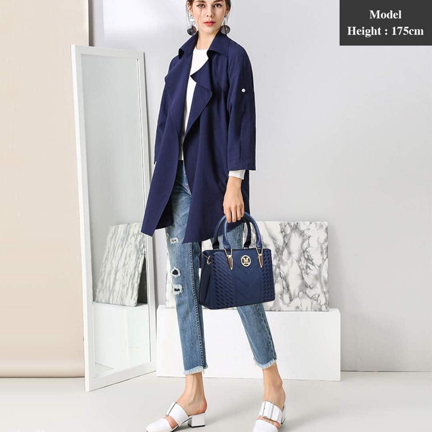 LuxusKollektion Handtasche Damen Handtasche Mittelgroß Blau günstig online kaufen