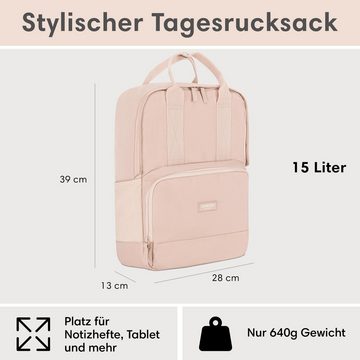 LARKSON Cityrucksack No 6 Laptop Rucksack Damen Herren, Tagesrucksack, Laptopfach, Wasserabweisend