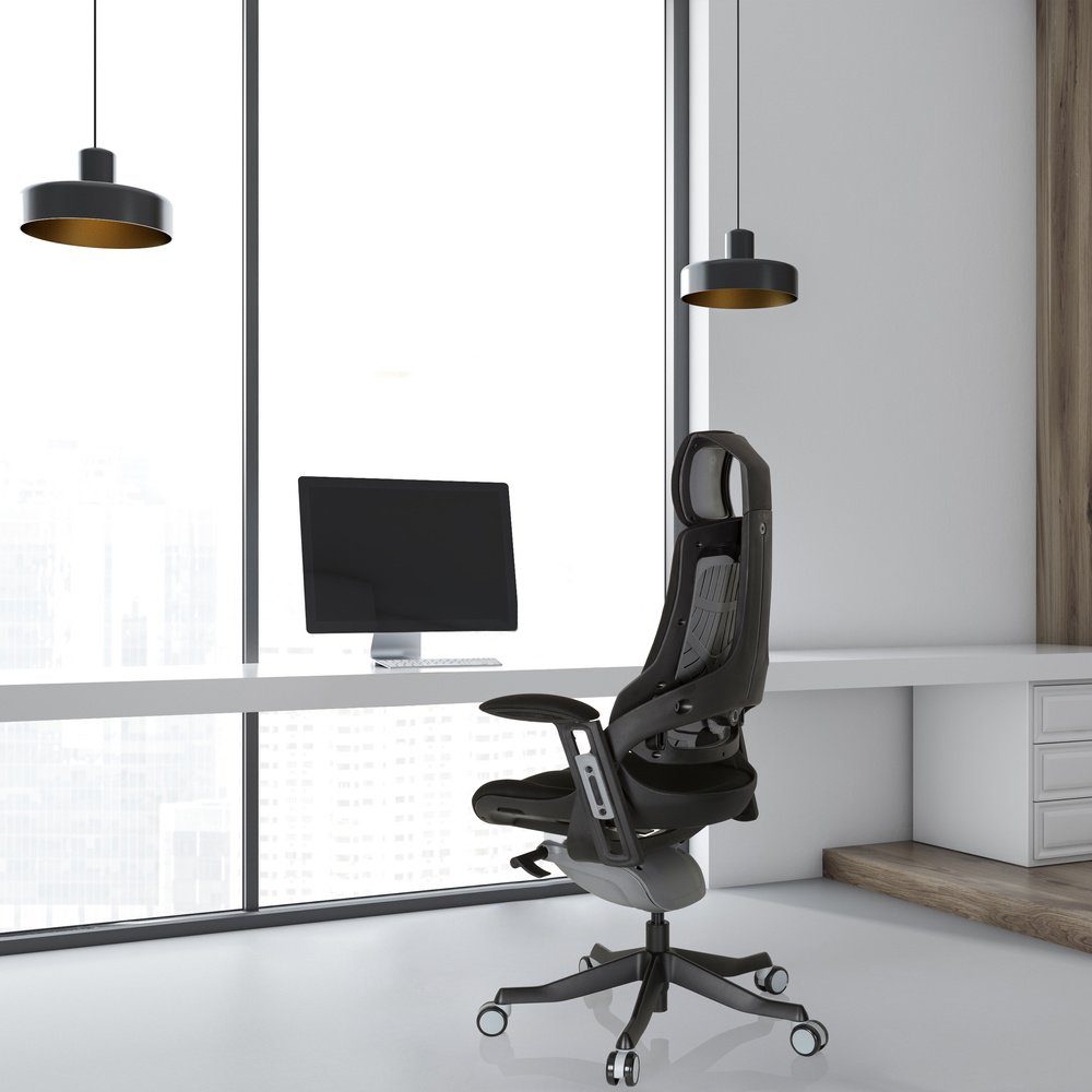 hjh OFFICE Drehstuhl Profi Bürostuhl St), Stoff BLACK SPEKTRE (1 ergonomisch Schreibtischstuhl