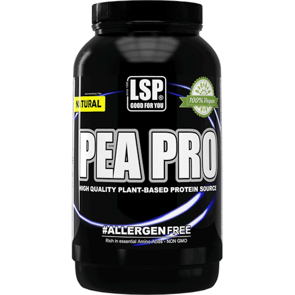 LSP Erbsenprotein (1.000g) Proteinpulver, Whey, Eiweiß, Pea Protein vegan Pulver, 1 er Einzelprodukt à 1,00 St., 100% Erbsenprotein-Isolat, hohe biologische Wertigkeit.