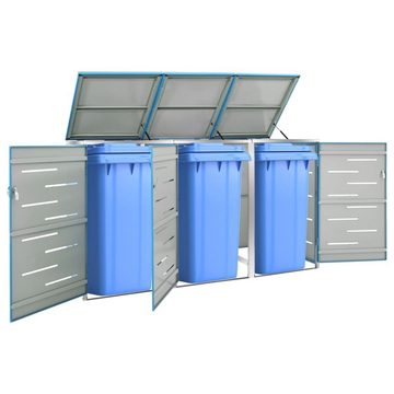DOTMALL Mülltonnenbox für 3 Tonnen,Deckel mit Gasdruckfeder aus Edelstahl,207x77,5x115 cm