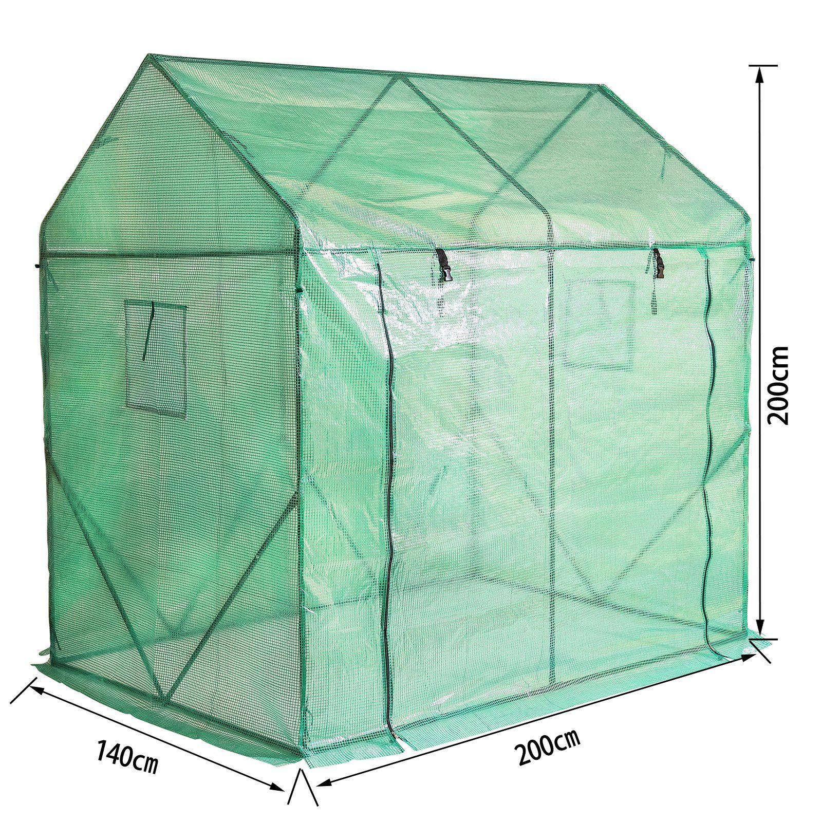 Yorbay Foliengewächshaus 200 x 140 x 20...