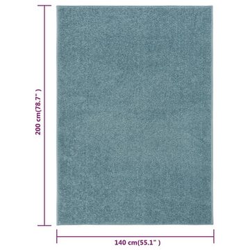 Teppich Kurzflor 140x200 cm Blau, furnicato, Rechteckig