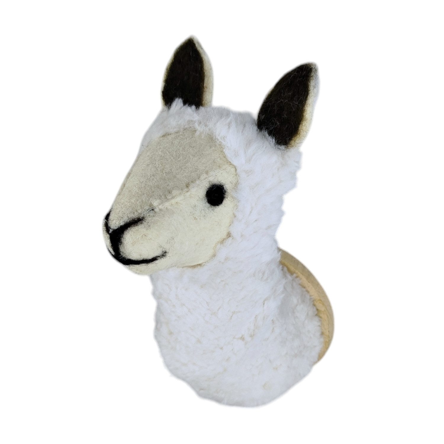 woolimals Wanddekoobjekt woolimals Lama Lotte Trophäe aus Wolle
