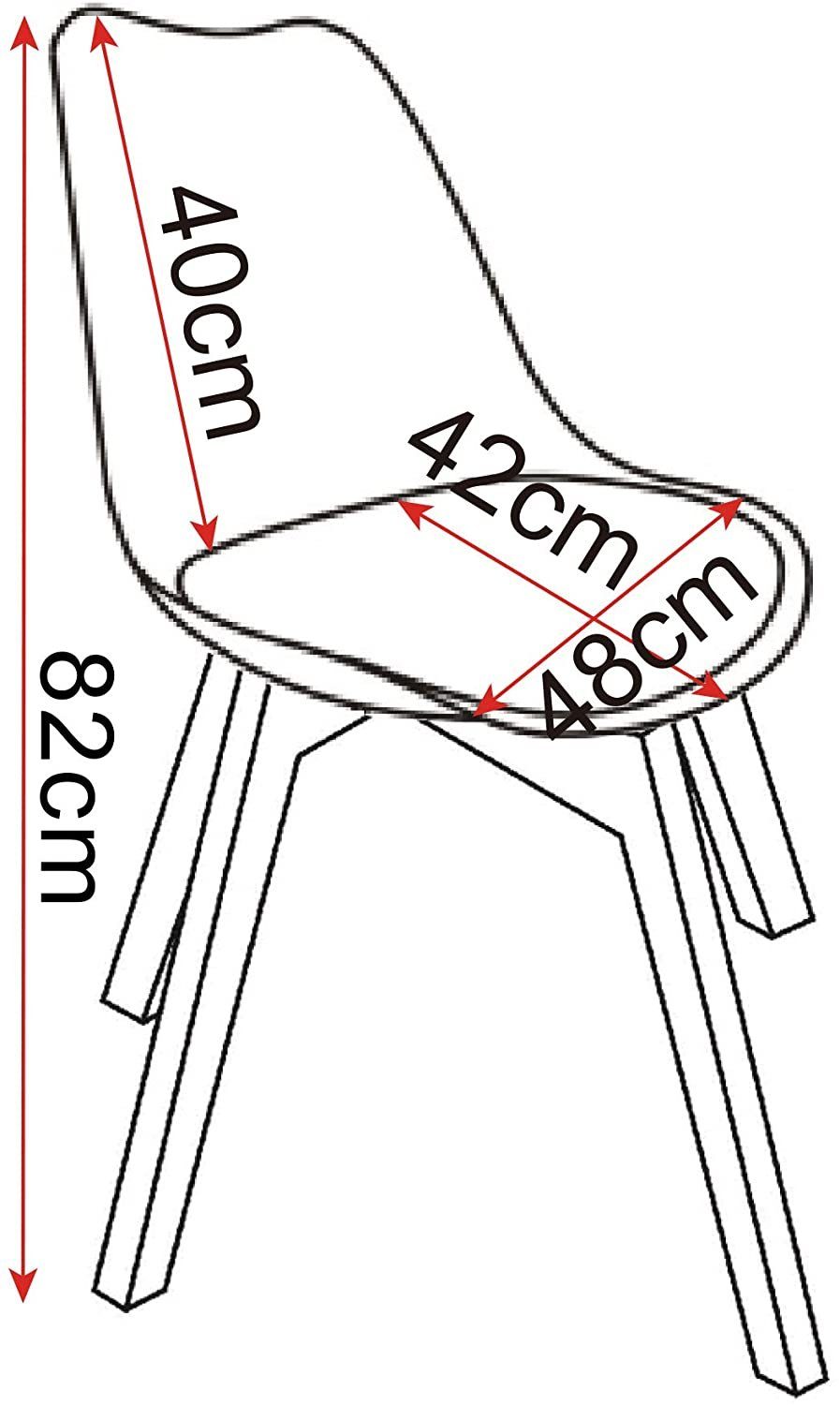 Woltu 4-Fußstuhl (2 St), Patchwork Stühle, Leinen Stoff Holzbeine