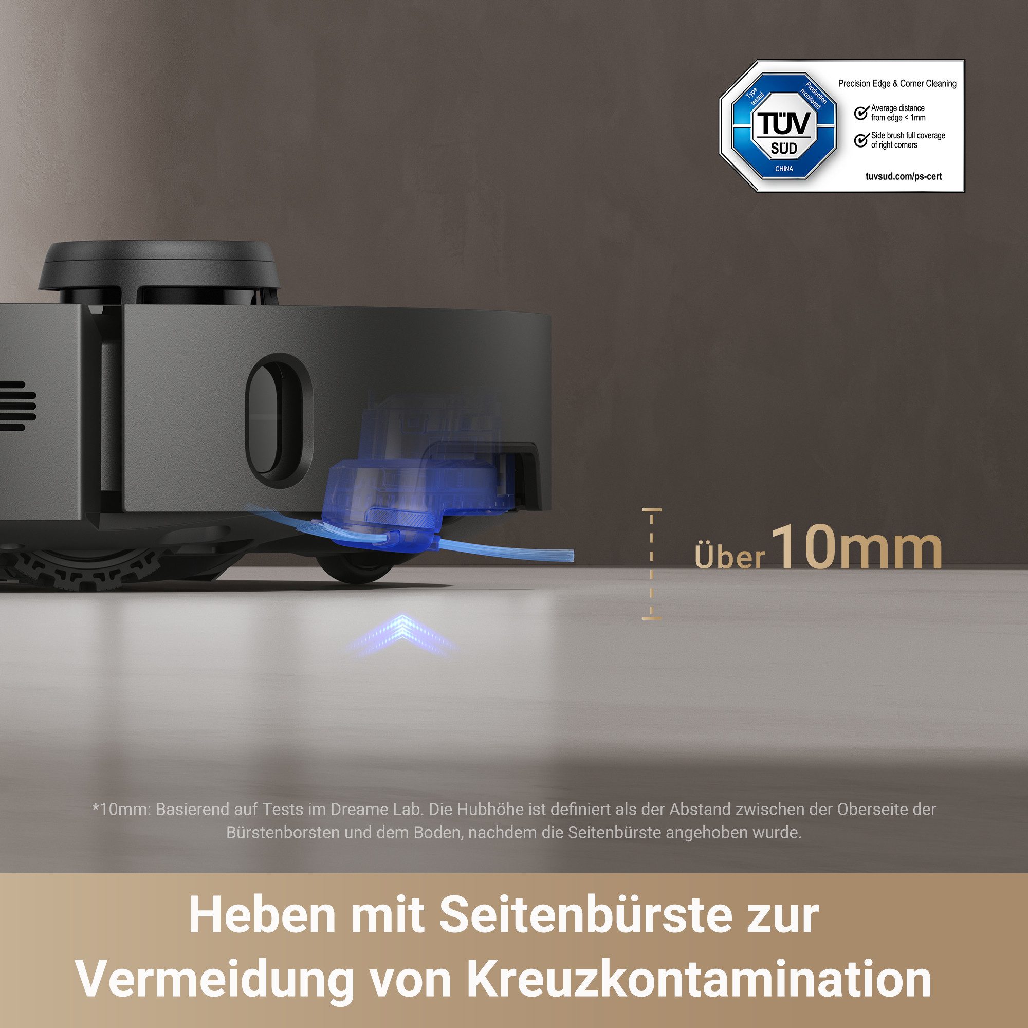 Dreame Saugroboter mit Wischfunktion Dreame X40 Master, direkter Wasseranschluss, 1000 W, 12.000Pa Saugkraft, 8-in-1-Basisstation mit automatischer Wartung