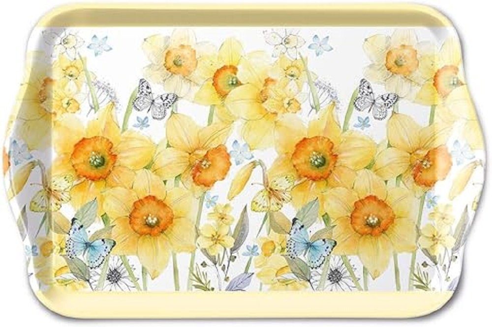 Ambiente Luxury Paper Products Servierteller Tablett Melamin ca. 13 x 21 cm, Kaffeservice, Teeservice, Tray, Melamin, (1-tlg), Sommer / Frühling / Herbst / Winter Motiven