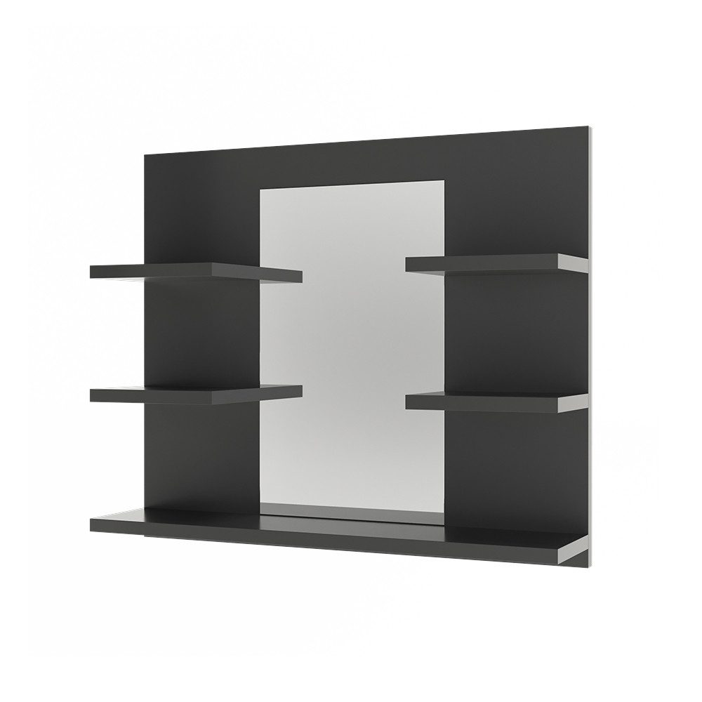 Vicco Badezimmerspiegelschrank Wilbur, Anthrazit, 58.8 x 50 cm mit Regalen (1-St)