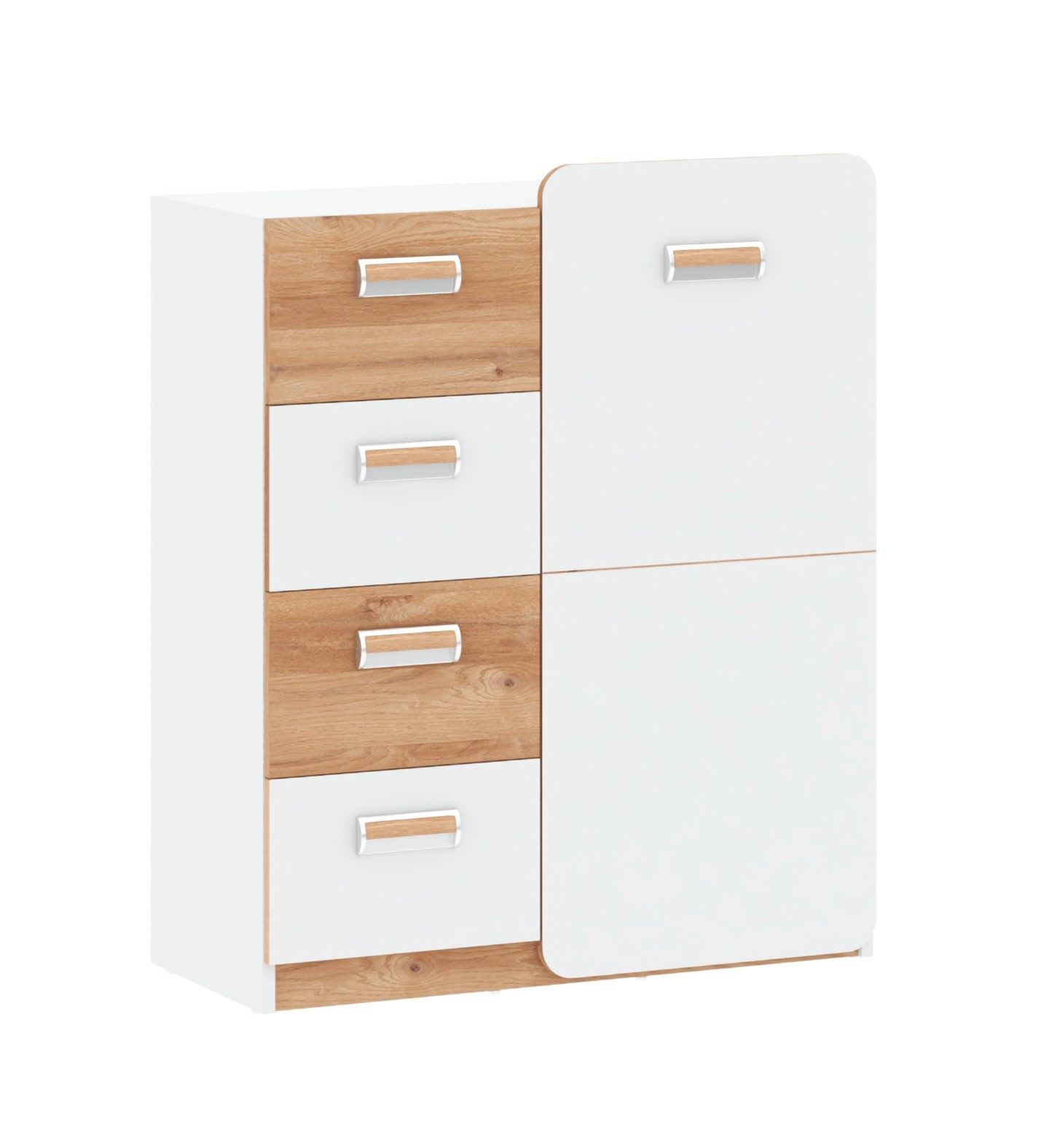 99rooms Kinderkleiderschrank Laterne (Sideboard, Schubladenkommode) Modern Design, viel Platz und Abstellfläche, asymmetrische Fassade