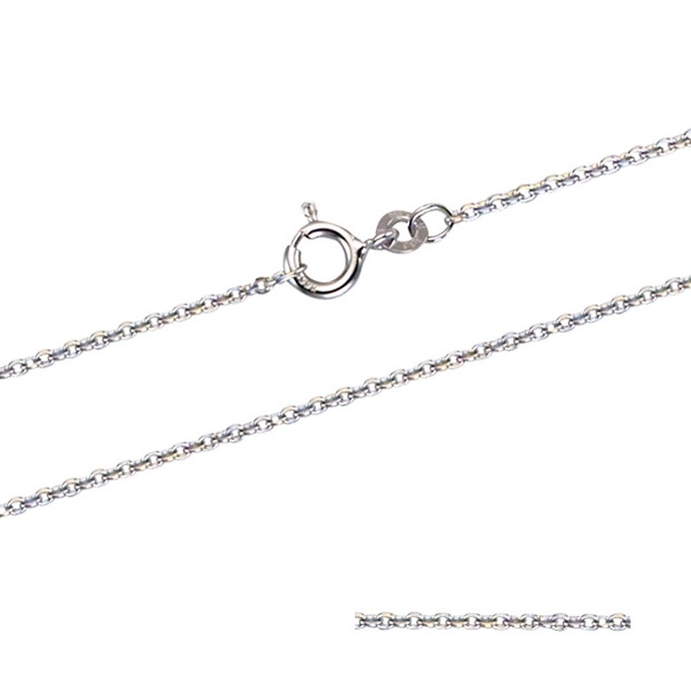 HOPLO Goldkette Goldkette Ankerkette Länge 50cm - Breite 1,5mm - 750-18 Karat Weißgold, Made in Germany