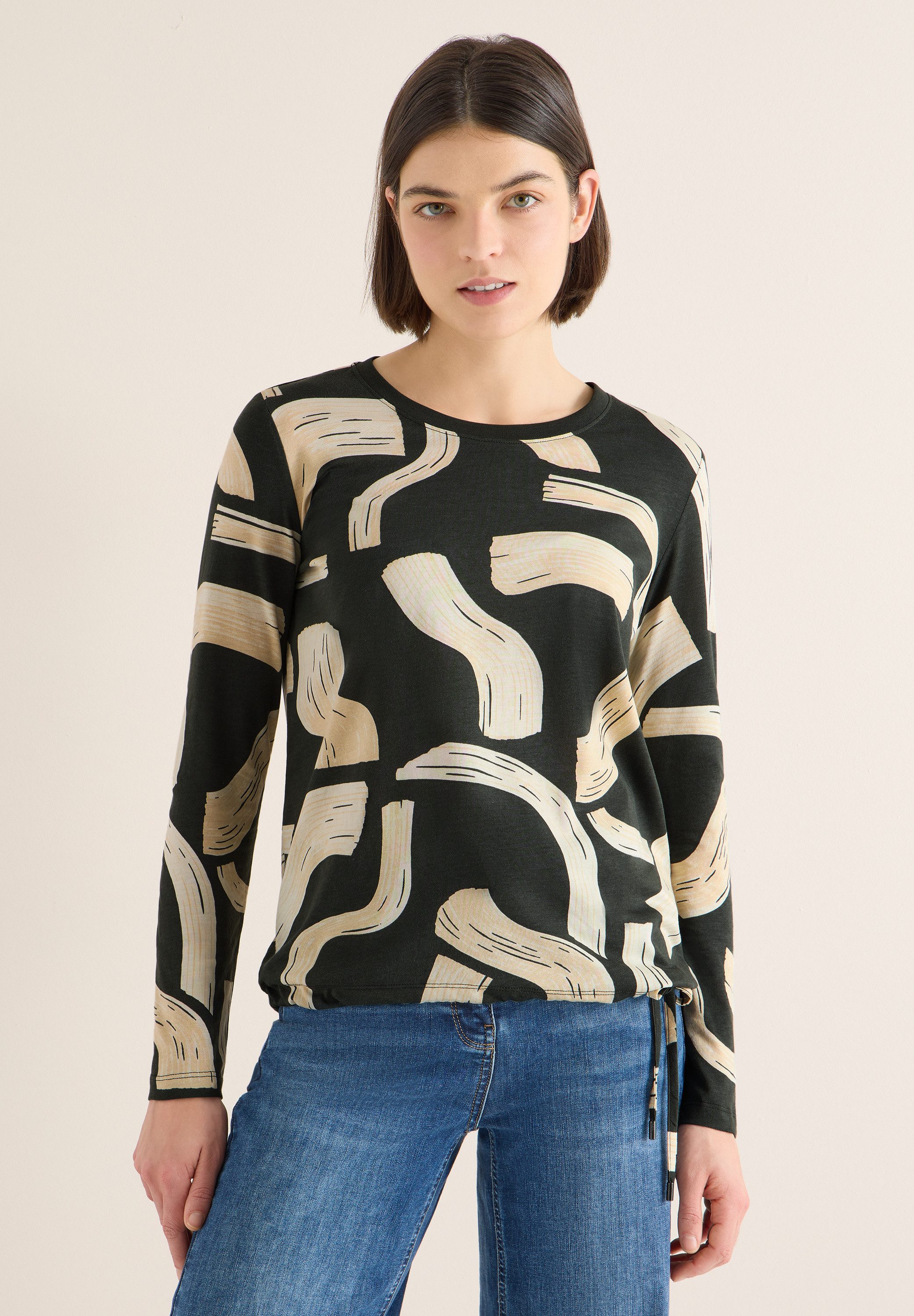 CECIL Langarmshirt mit grafischem Muster günstig online kaufen