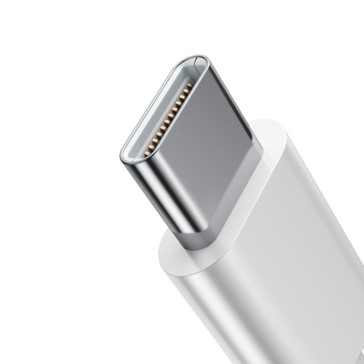JOYROOM TYPE-C Series USB-C mit Hochempfindliches Mikrofon, Weiß JR-EC07 (Kabel, PU-Hülle) mit omnidirektionales Metall aus Anschluss Kabel, Extra In-Ear-Kopfhörer