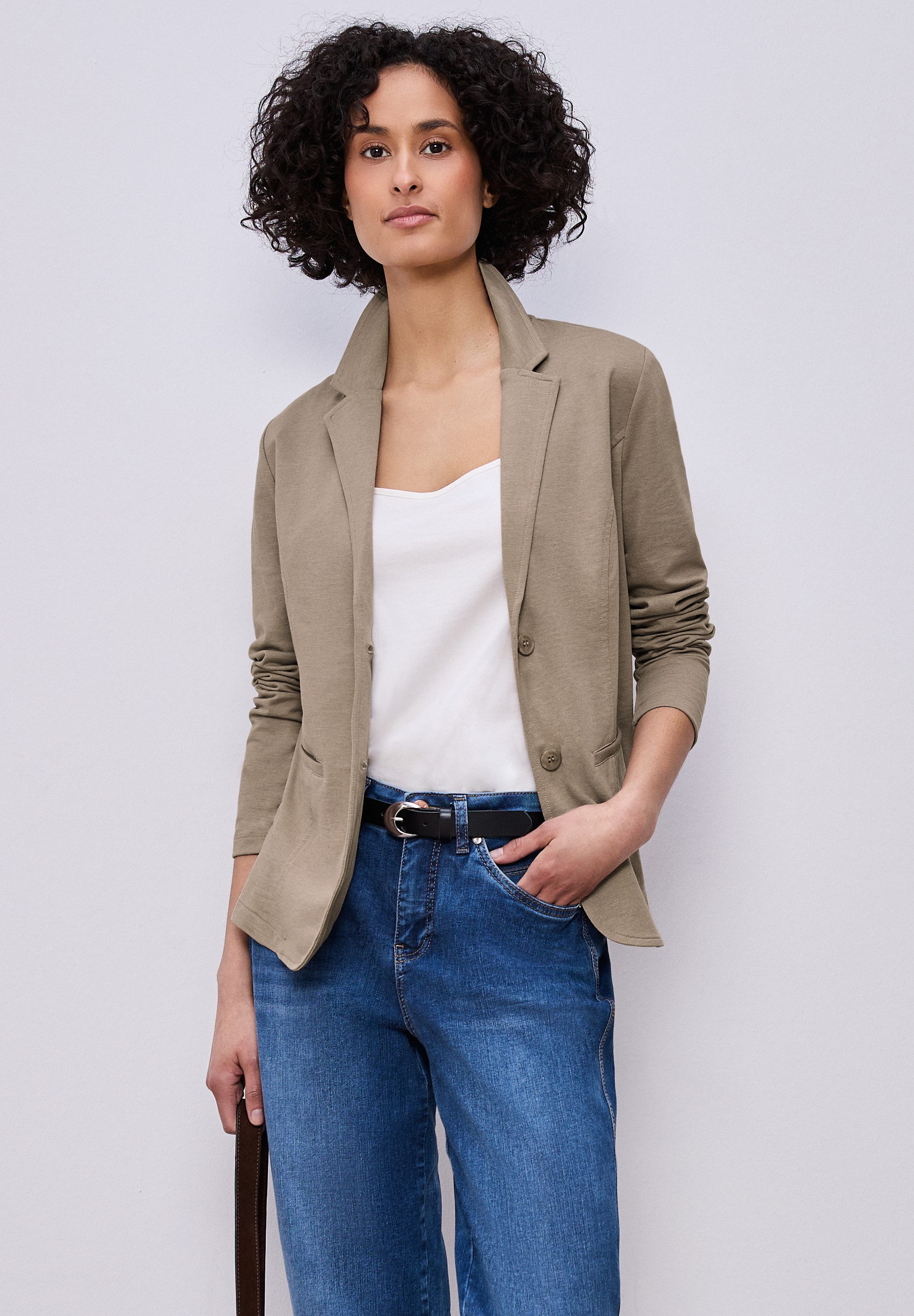 STREET ONE Sweatblazer im soften Baumwoll-Mix günstig online kaufen