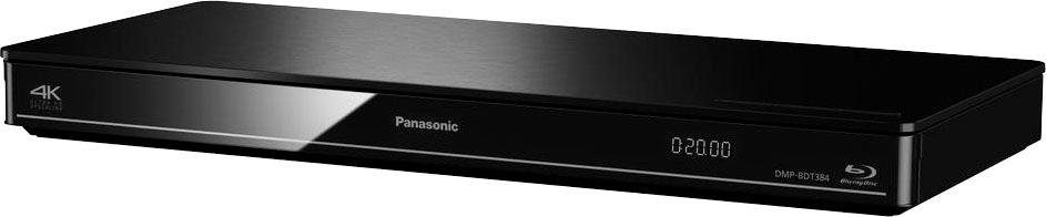 (FULL Blu-ray-Player / Upscaling) (Ethernet), LAN HD 4K Schwarz BD-Video, WLAN, (3D) Panasonic DMP-BDT384/385