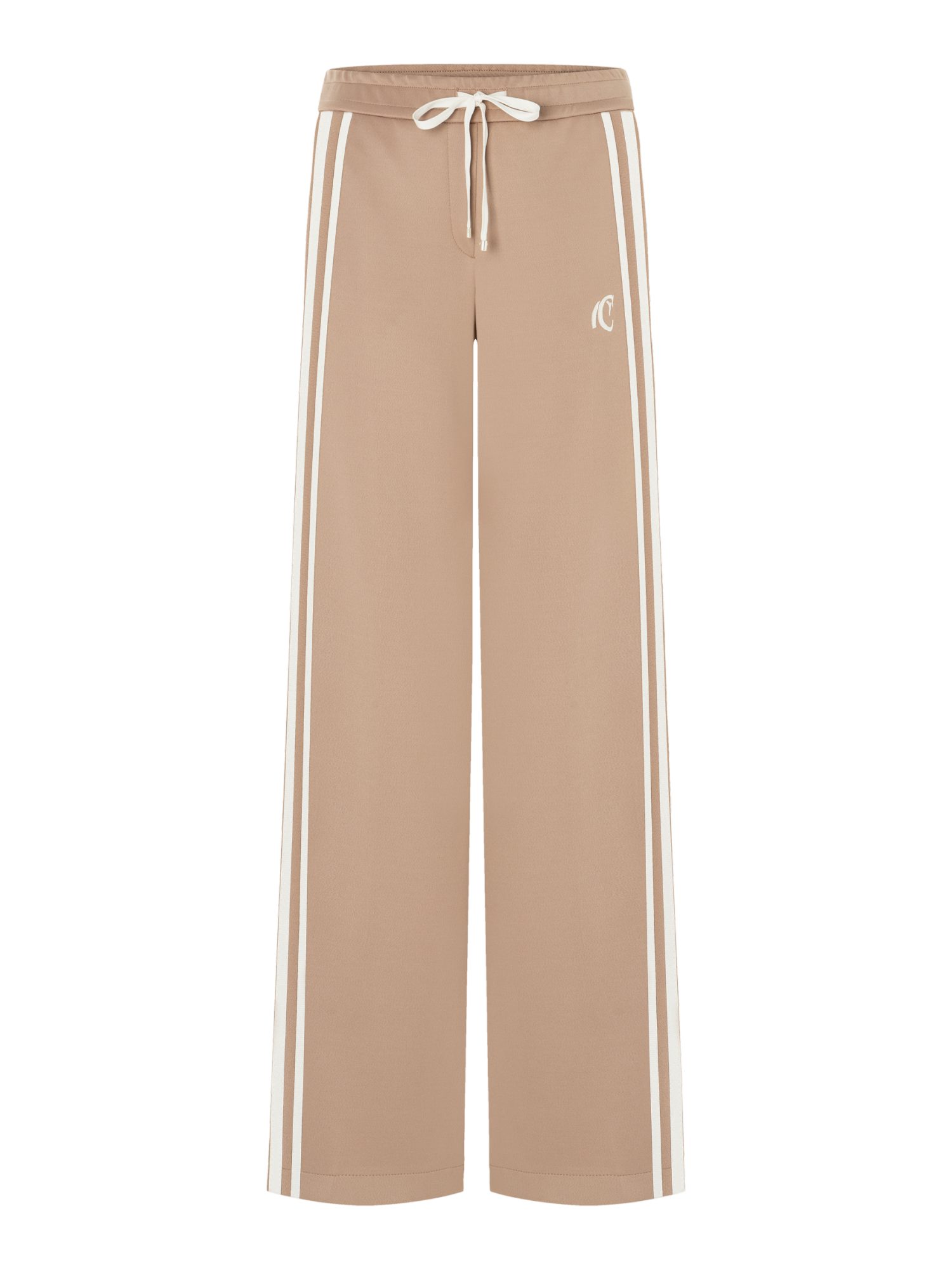 Cambio Stoffhose natur, Freizeit, Polyester, Unifarben, Wide Leg, Mittel