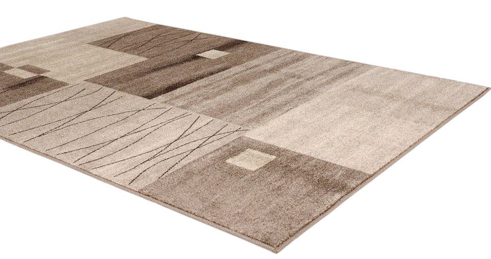 Peyer Syntex Teppich Teppich modern Design, grau, Rechteckig, Höhe: 8 mm, für Wohnzimmer, Esszimmer, Schlafzimmer Graphik Design