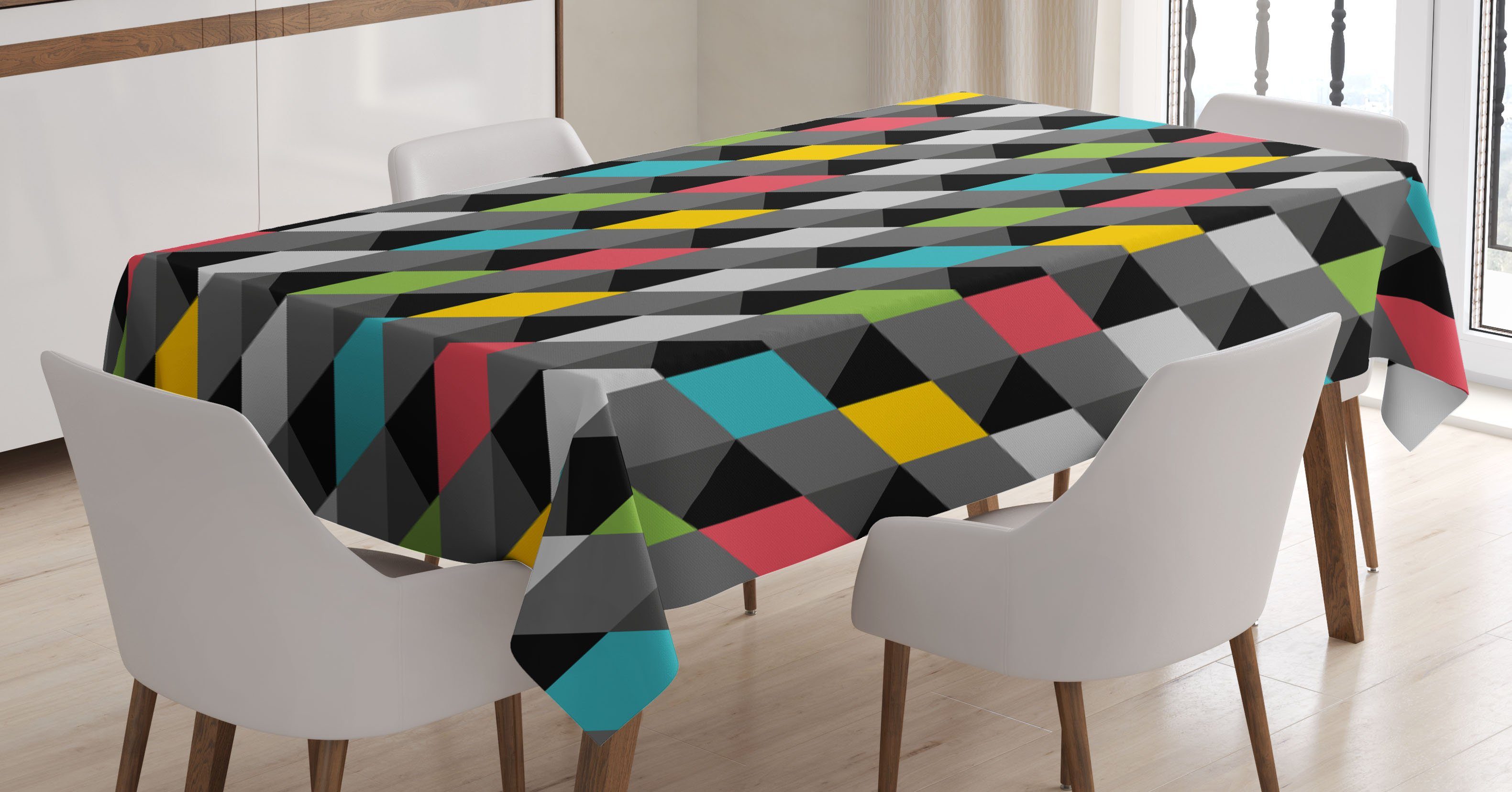 Abakuhaus Tischdecke Farben, Außen Waschbar Klare den geeignet Geometrisch Farbfest Für Bereich Abstrakte Kunst-Art