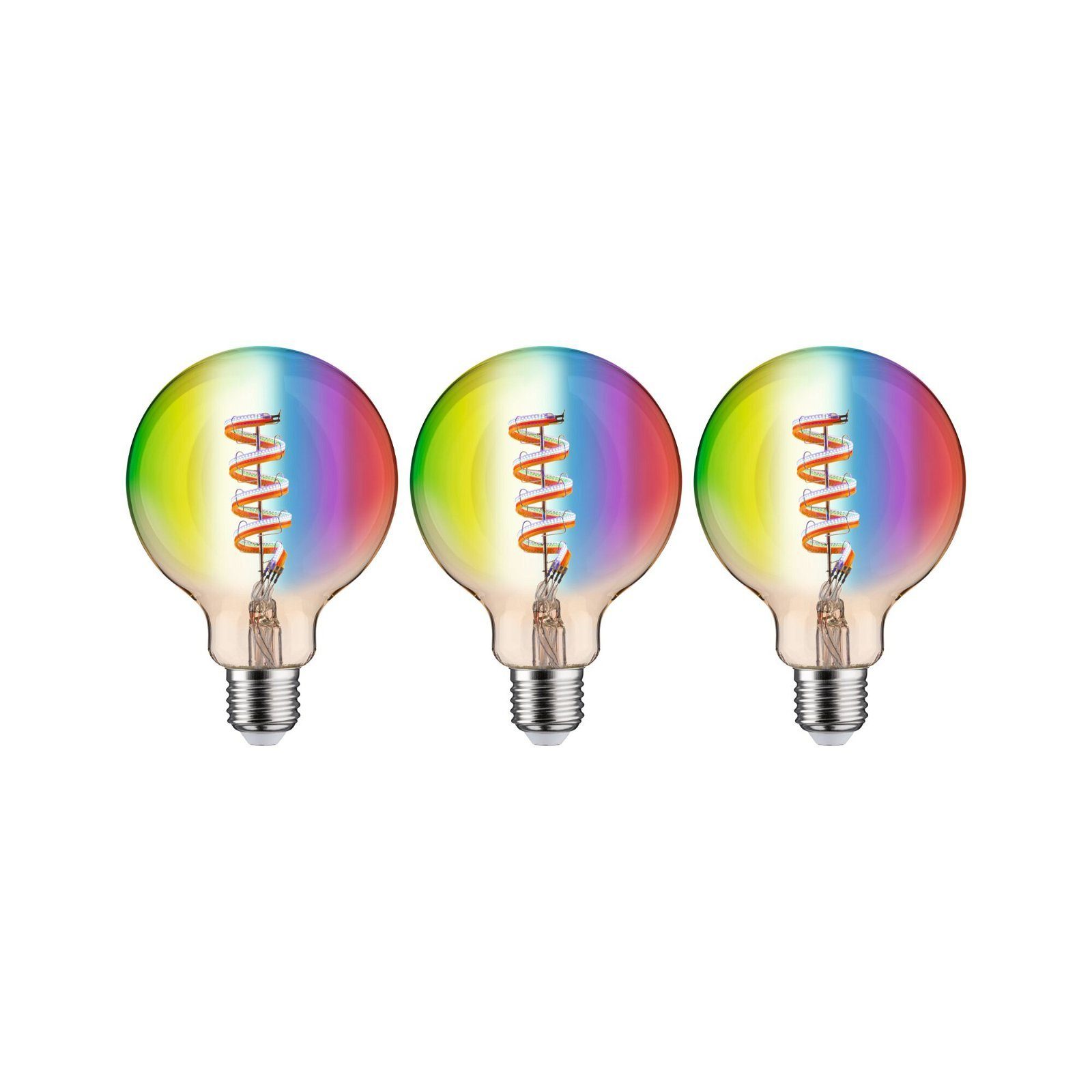 G95 Smart LED-Leuchtmittel 230V, St., gold 470lm Filament 3er-Pack 2200K-6500K 1 Paulmann Tageslichtweiß