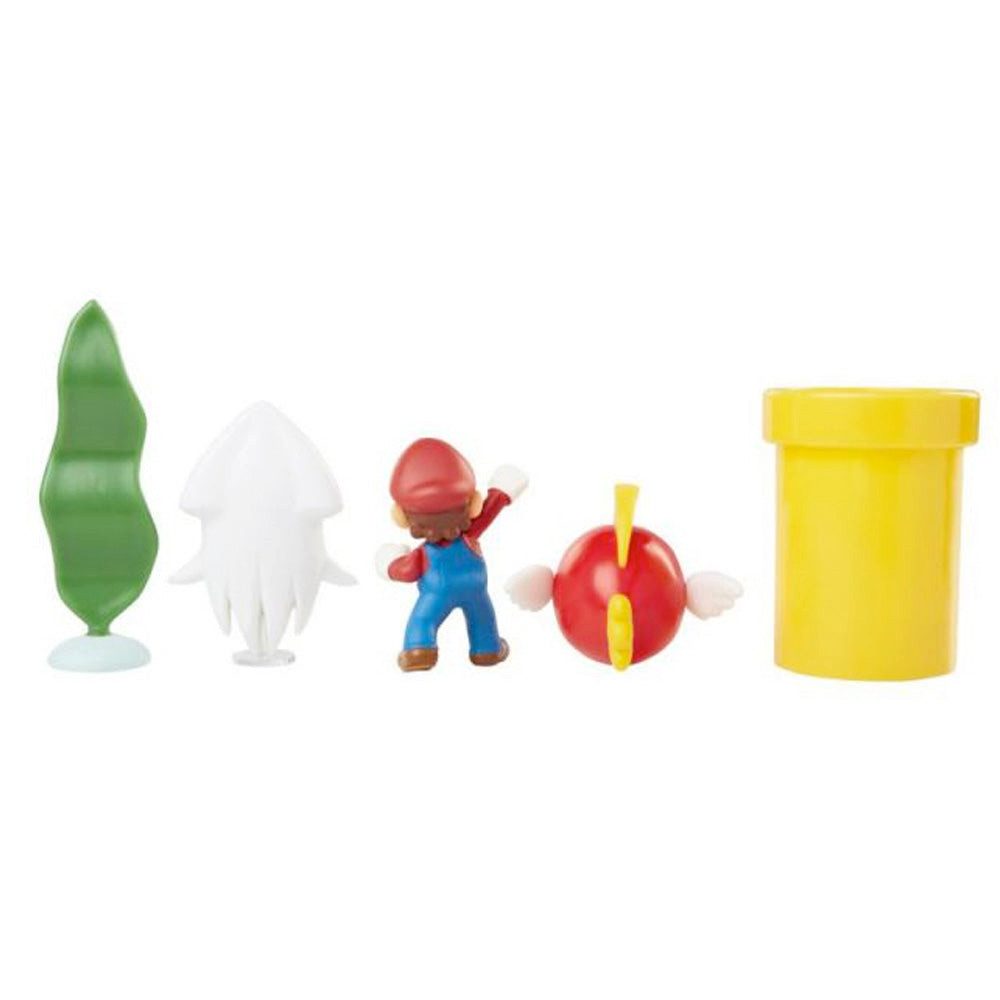 Super Mario Actionfigur Nintendo Super Mario 5er Figuren Set Underwater Diorama, 6,5 cm, (5-tlg)