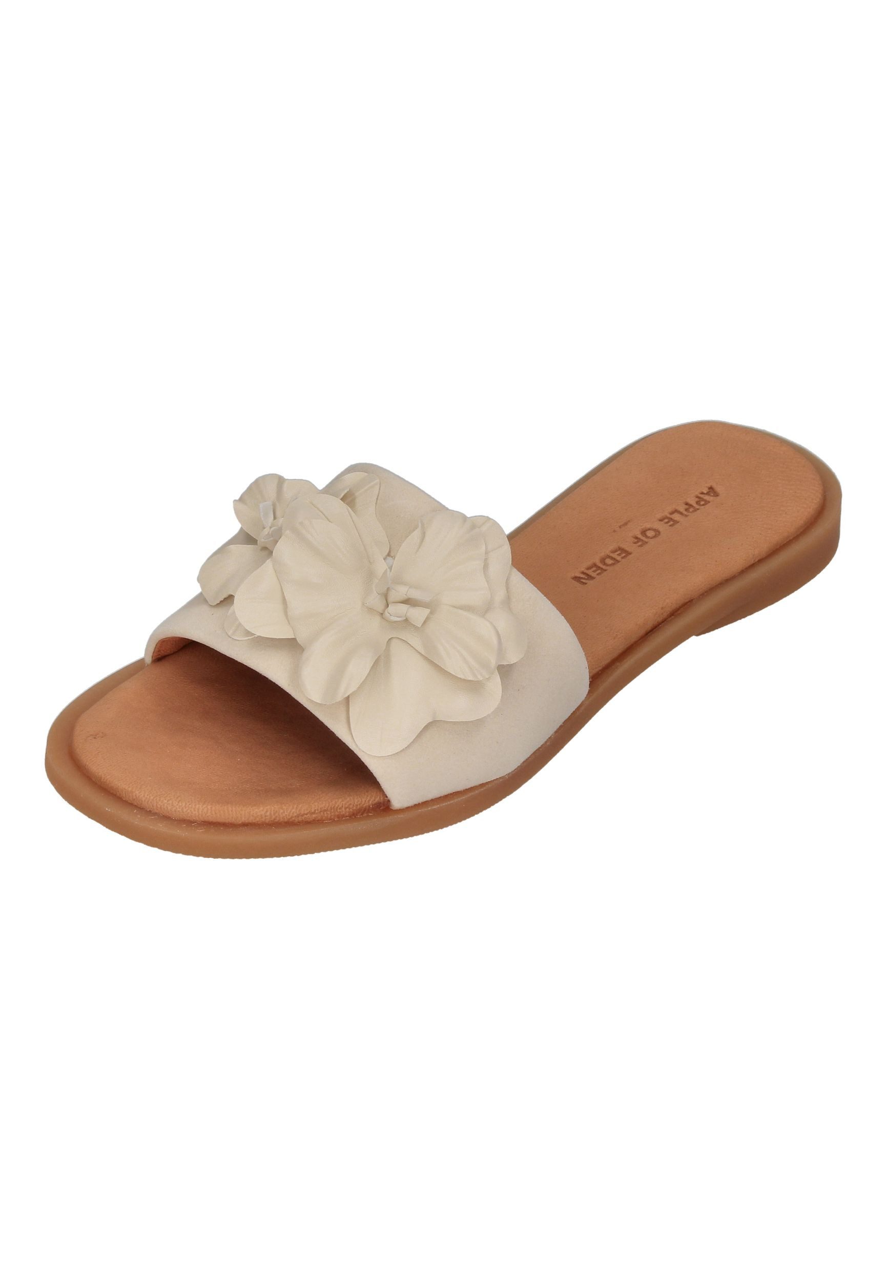 Apple of Eden AGNIS 93-F Pantolette Crema Flowers