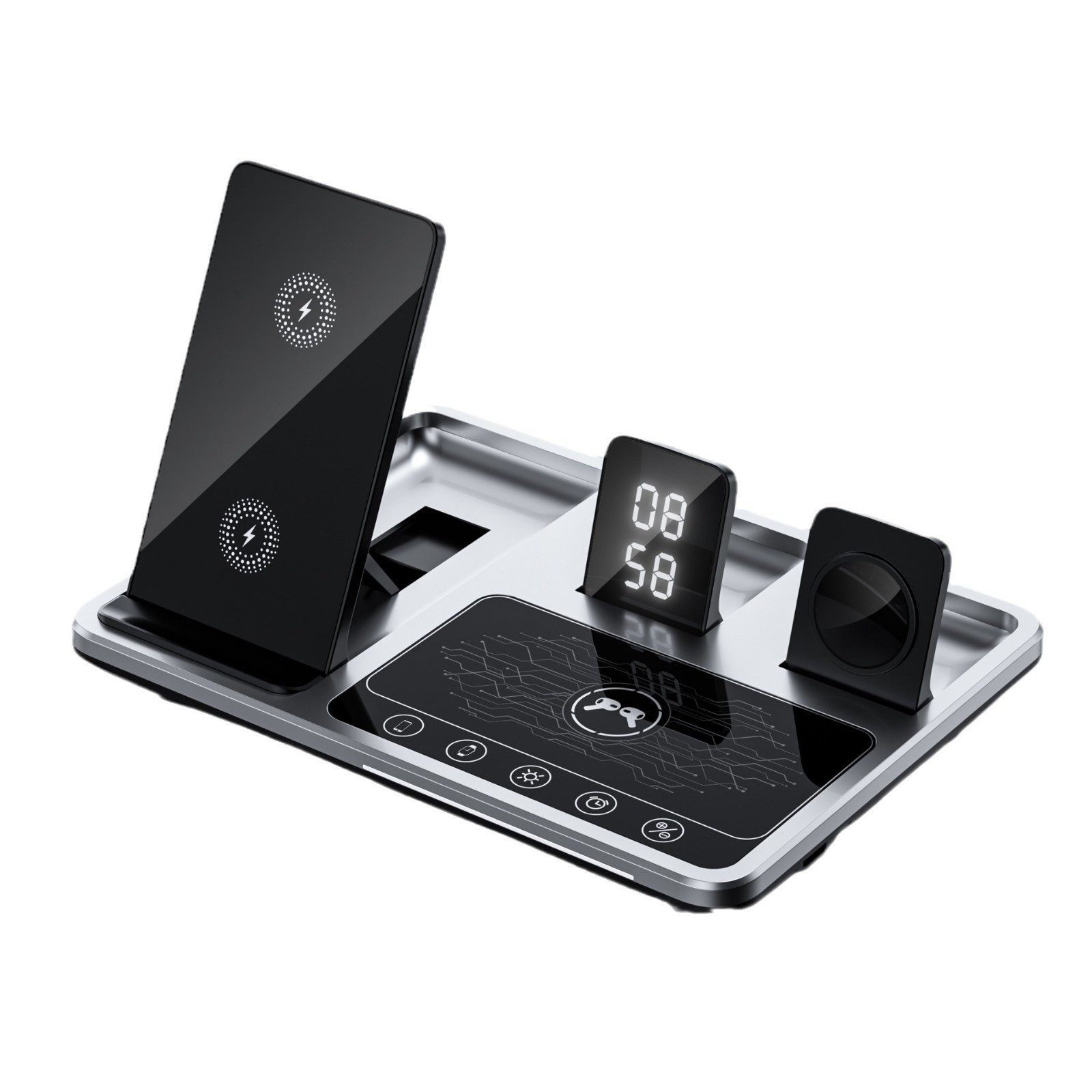 Ladestation 4 in 1 Induktive Ladegerät, Wireless Charger Ladestation Wireless Charger