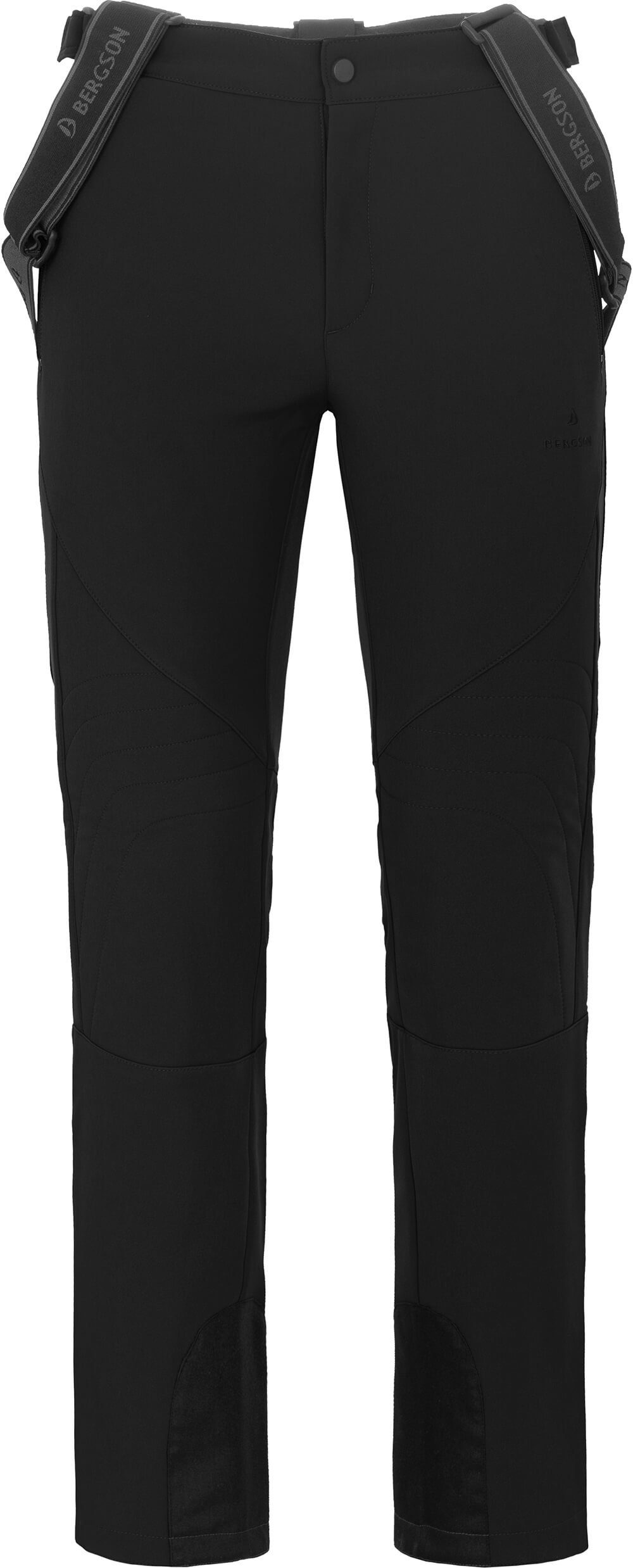 Bergson Skihose JUMPER Herren Softshell Skihose, winddicht, elastisch, Kurzgrößen, schwarz