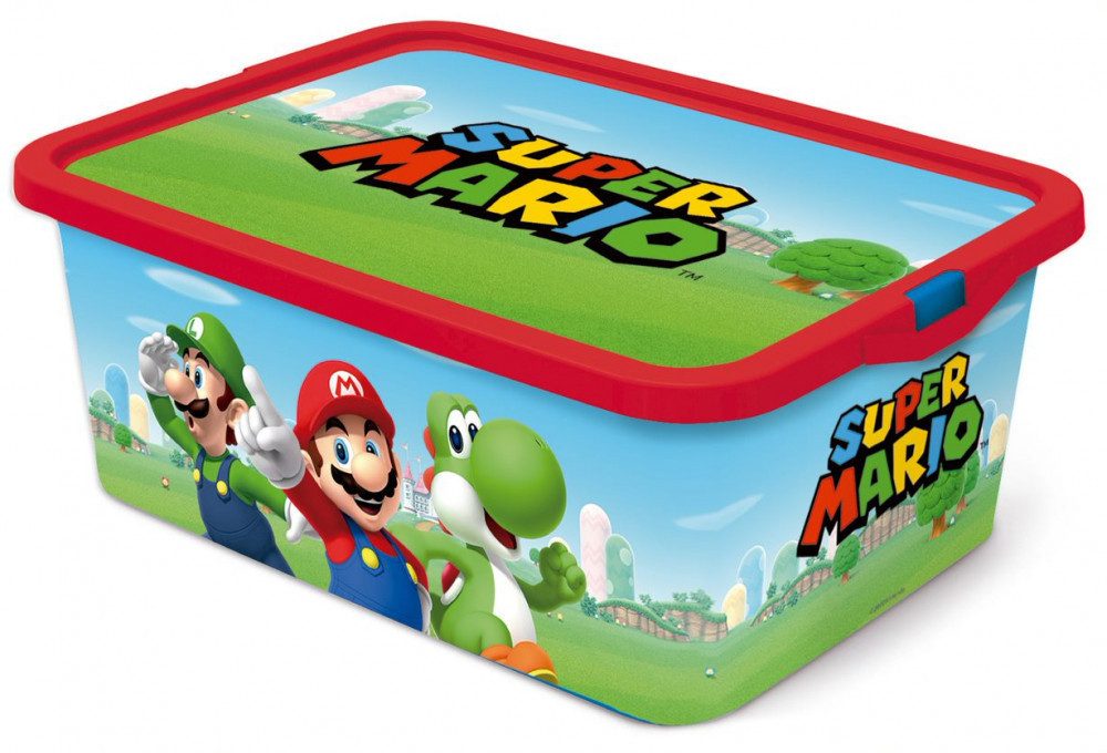 Super Mario Aufbewahrungsbox Super Mario Kunststoff Aufbewahrungsbox 13 L günstig online kaufen