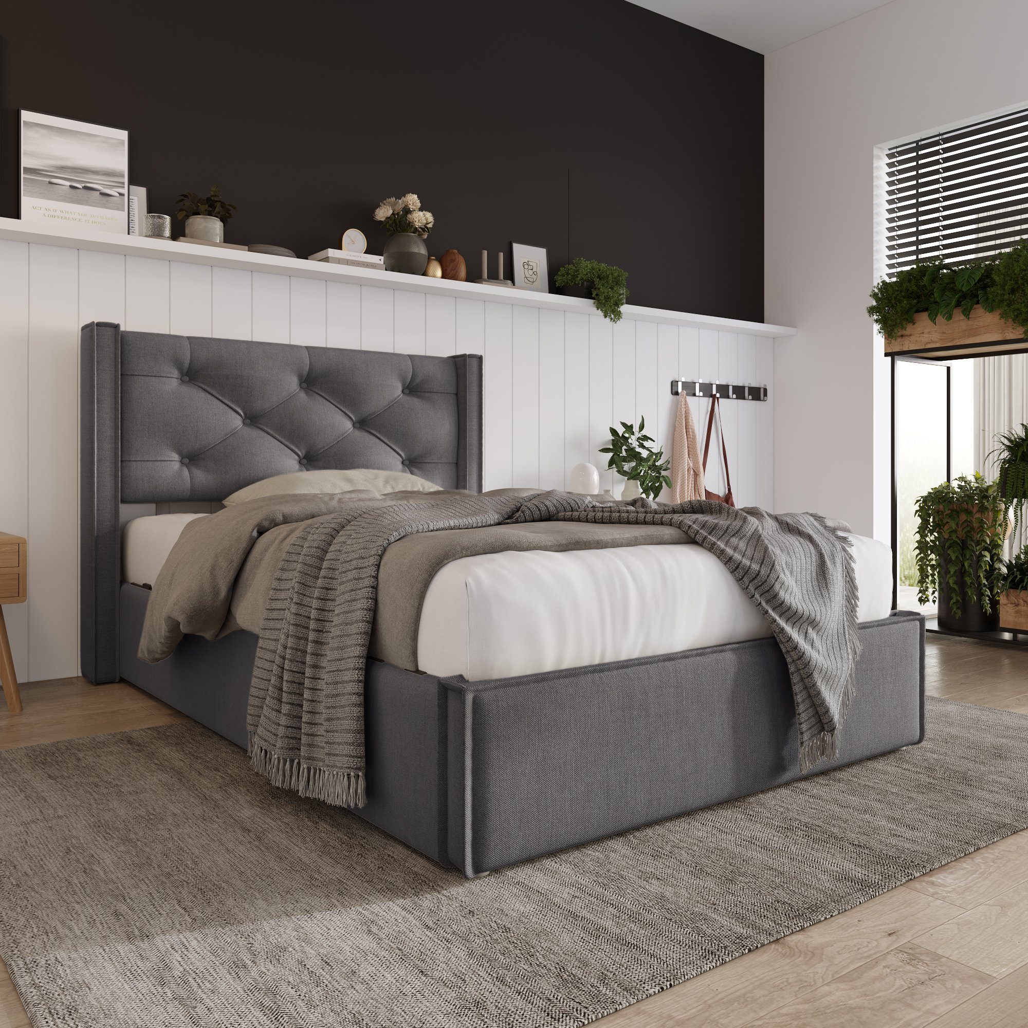 PHOEBE CAT Boxspringbett (Polsterbett Einzelbett 90x200 günstig online kaufen