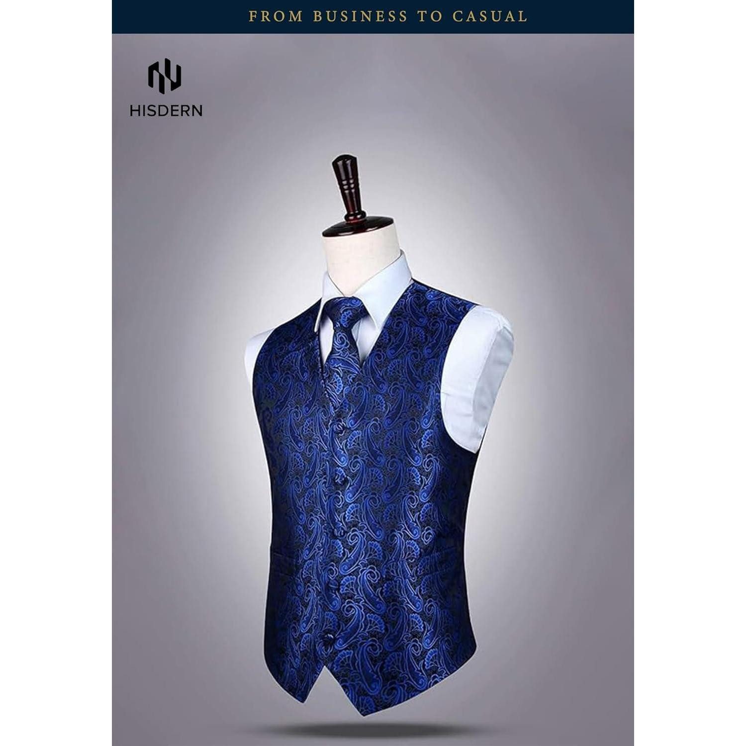 LuxusKollektion Krawatte Weste Herren Hochzeit Jacquard Krawatte Set M Mari günstig online kaufen