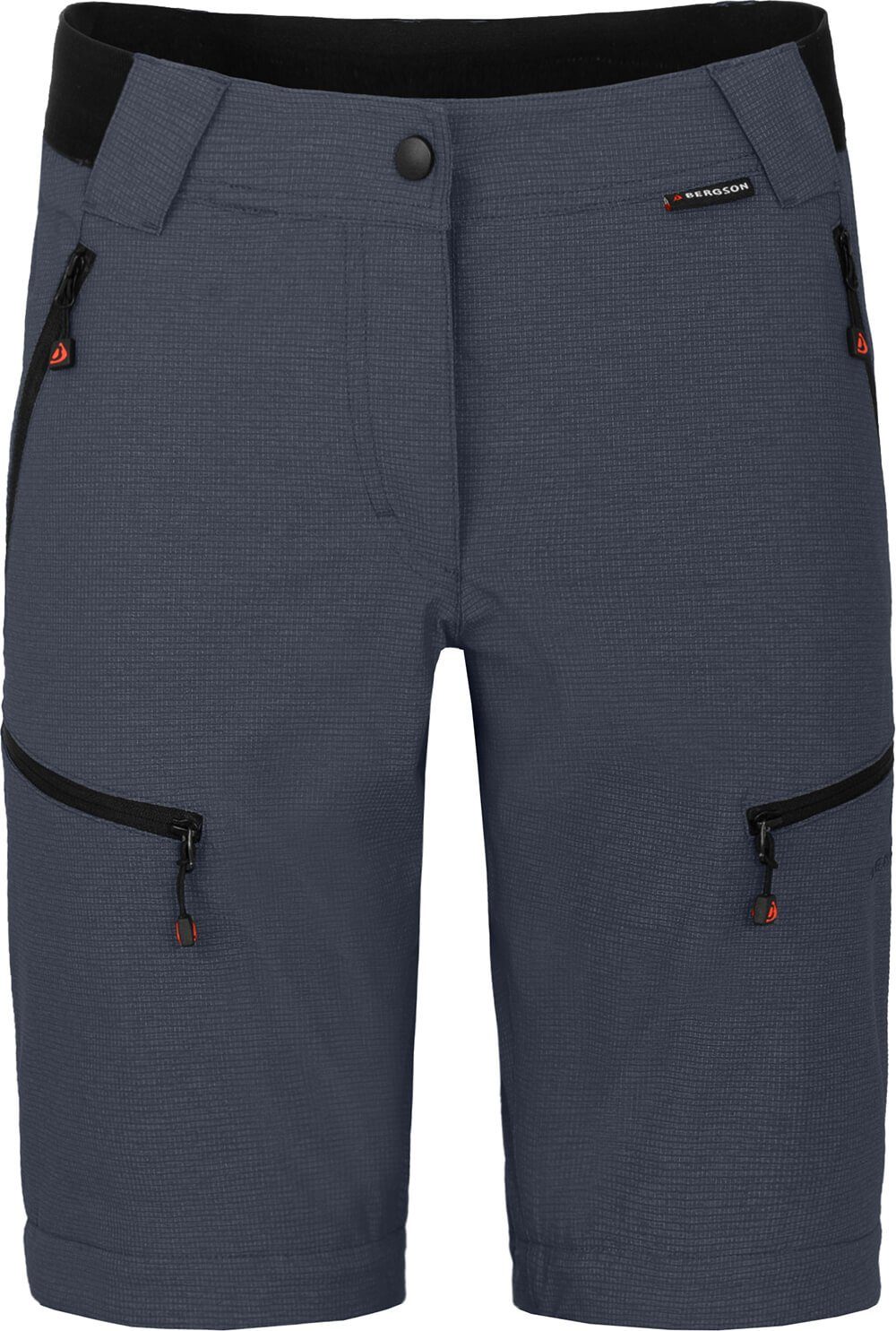 Bergson Outdoorhose PORI Zipp-Off Damen Wanderhose, robust, elastisch, Normalgrößen, grau/blau