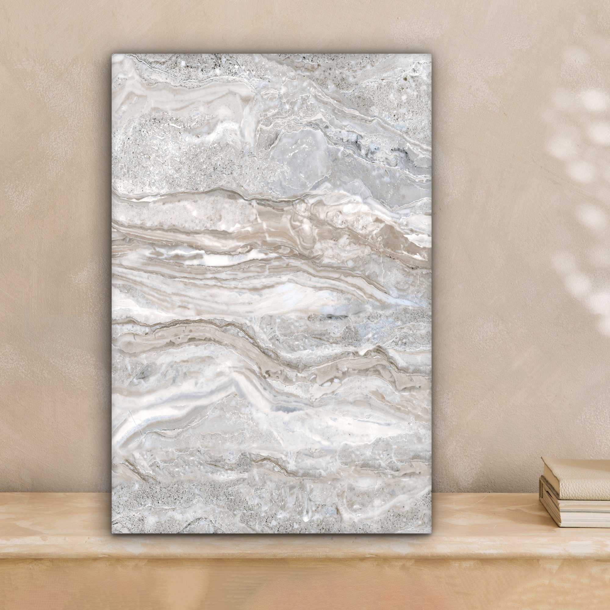 OneMillionCanvasses® Leinwandbild Marmor - Textur - Grau, Fotodruck (1 St), günstig online kaufen