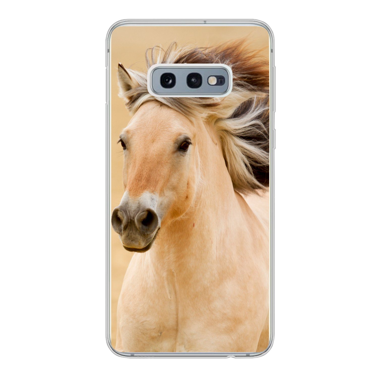 MuchoWow Handyhülle für Samsung Galaxy S10e Pferde - Tiere - Mähne - Porträt, Phone Case, Silikon, Schutzhülle Dünn