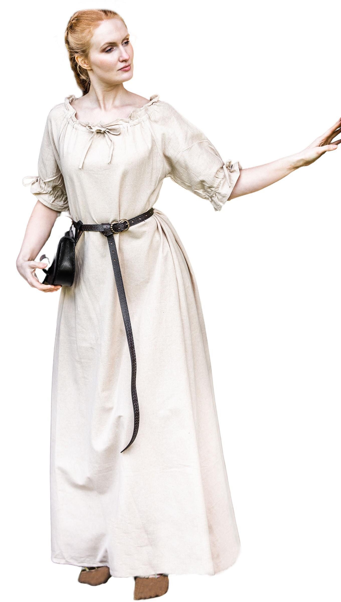 Burgfräulein-Kostüm Bodenlanges Kleid "Melisande" mit Tunnelzug