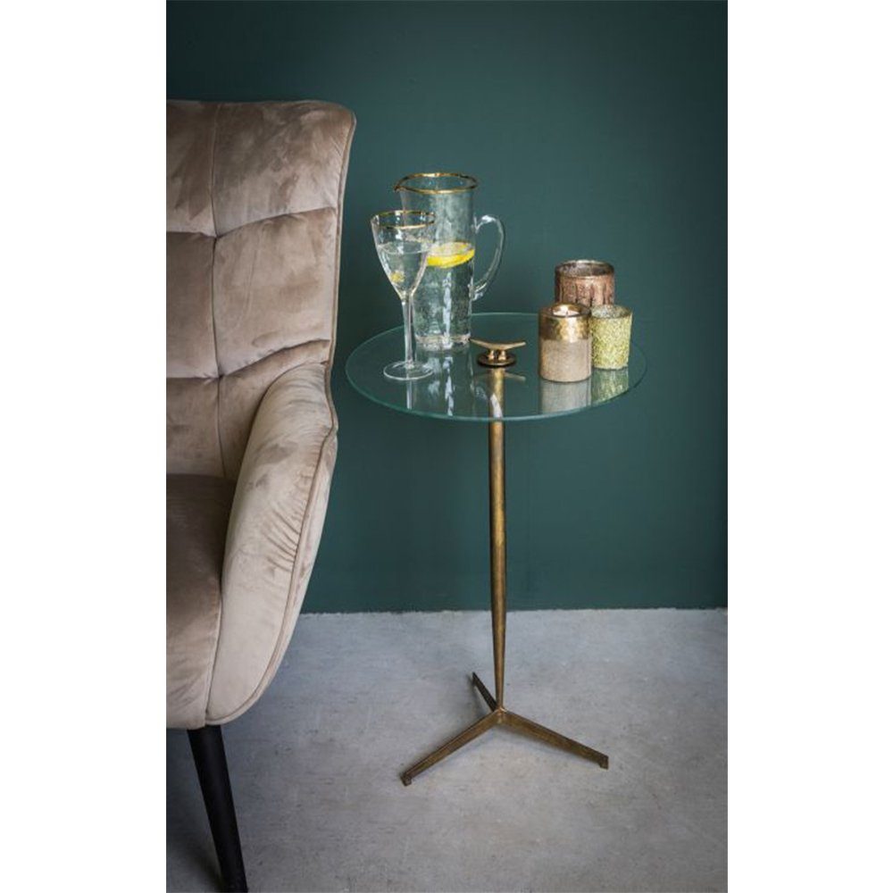 PTMD Beistelltisch PTMD Beistelltisch mit Glasplatte 66 cm, pflegeleicht