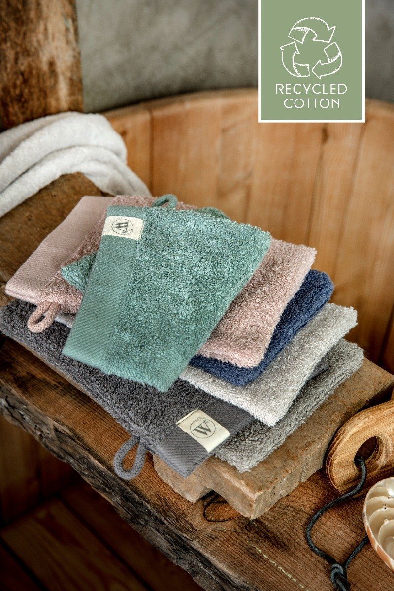 Walra Handtuch Waschhandschuh Remade Cotton cm, - Dunkelgrün Baumwolle 16x21 2x (1-St)