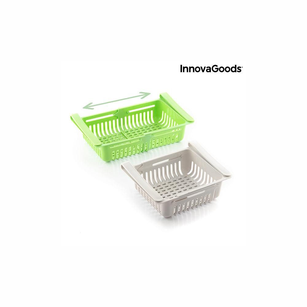 InnovaGoods Aufbewahrungsbox Einstellbarer Kühlschrank-Organizer Friwer InnovaGoods 2er Pack