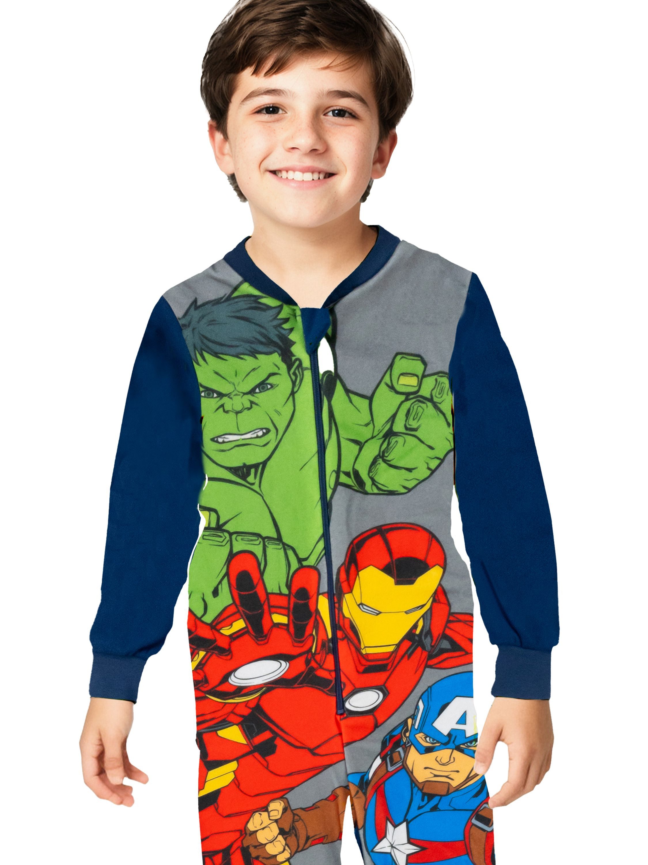 United Labels® Jumpsuit Marvel The Avengers Jumpsuit Overall Pyjama Schlafanzug langarm