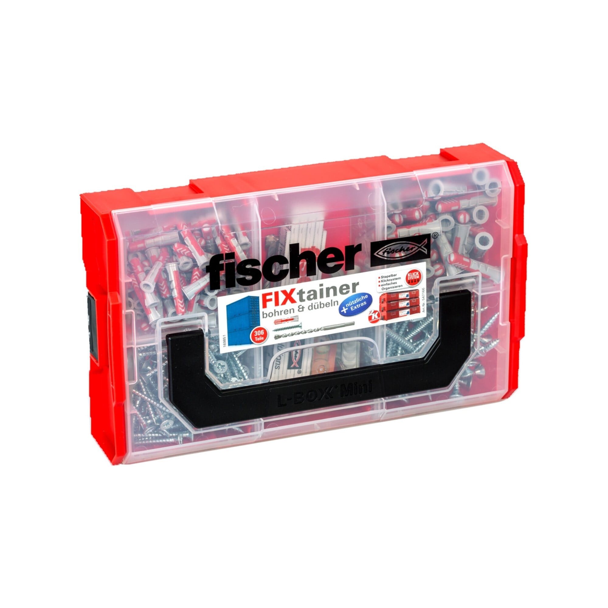 fischer Schrauben- und Dübel-Set fischer FIXtainer bohren dübeln (306 Teile)