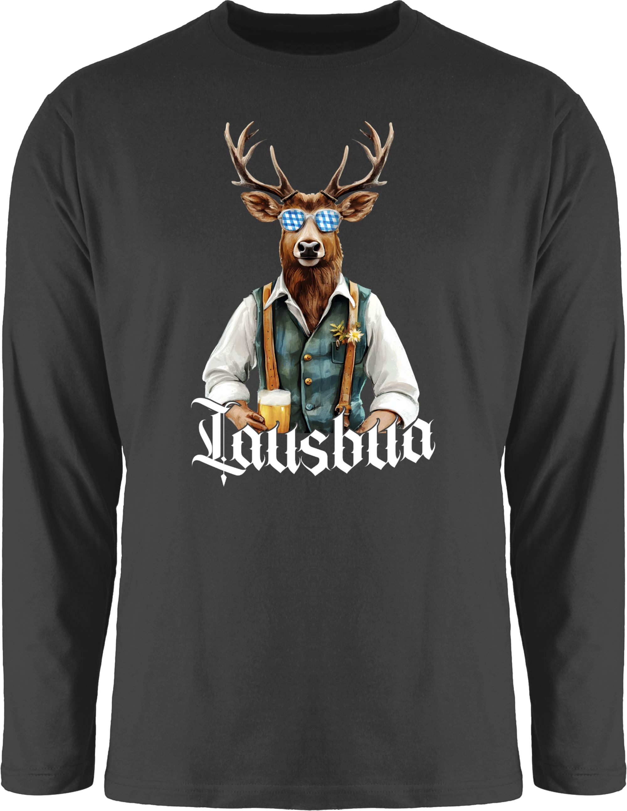 Shirtracer Rundhalsshirt Lausbua Lausbub Schlawiner Lauser Hirsch Mode für günstig online kaufen