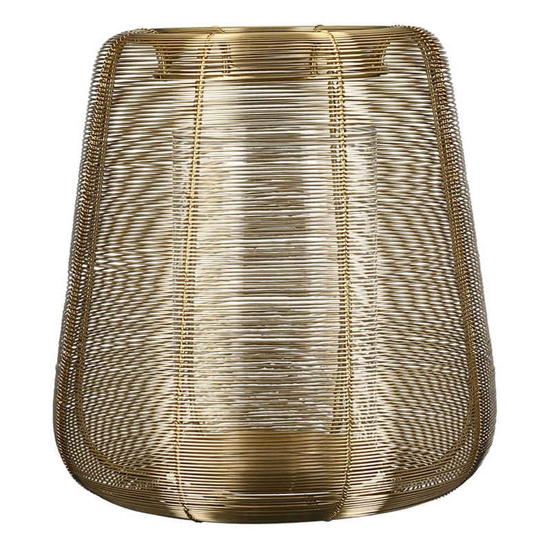 GILDE Kerzenständer GILDE Windlicht Lucerno - gold - H. 35cm x D. 30cm