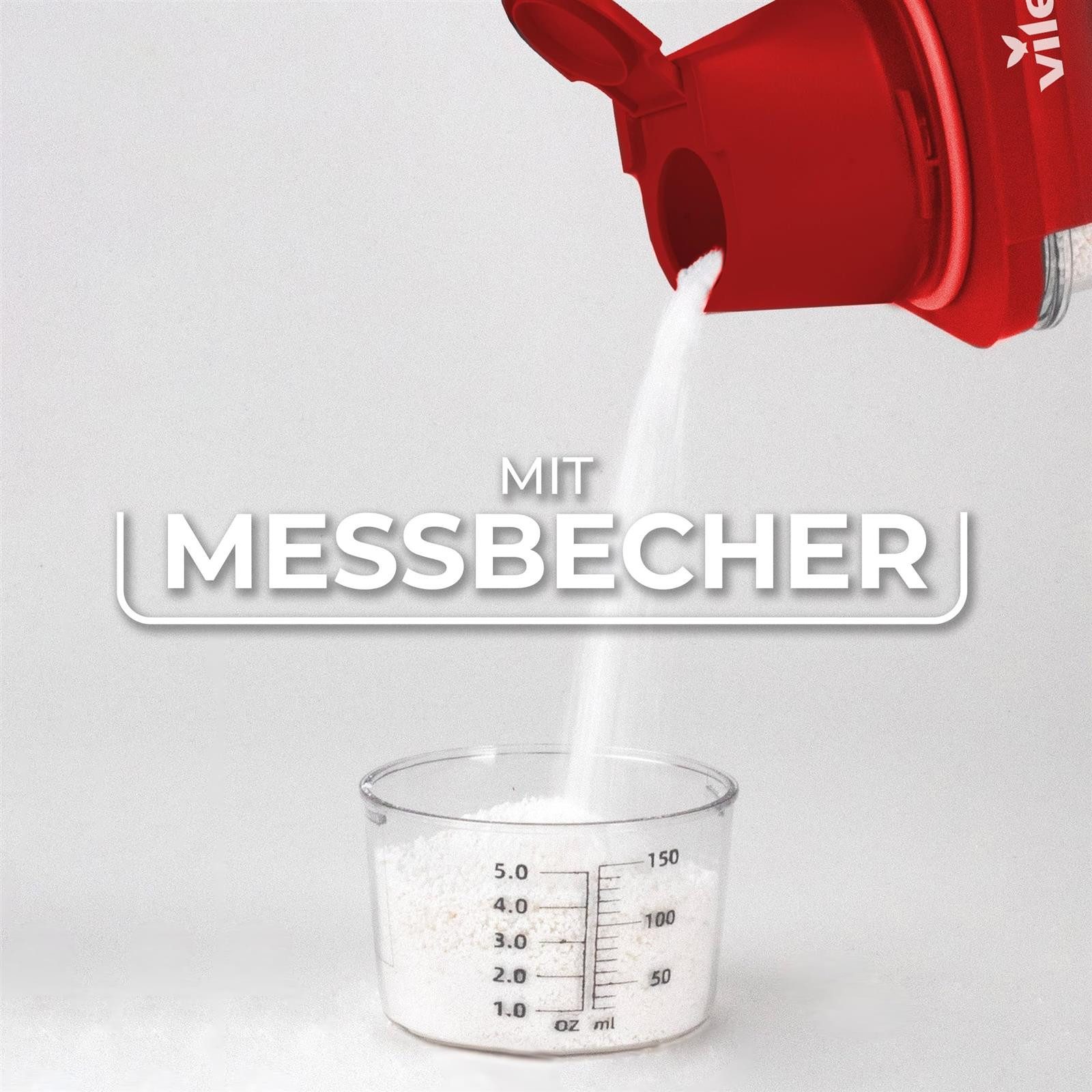 Vileda Aufbewahrungsbox Waschmittelbox 2300ml rot (Komplett-Set, Set) – Bild 5 von 5
