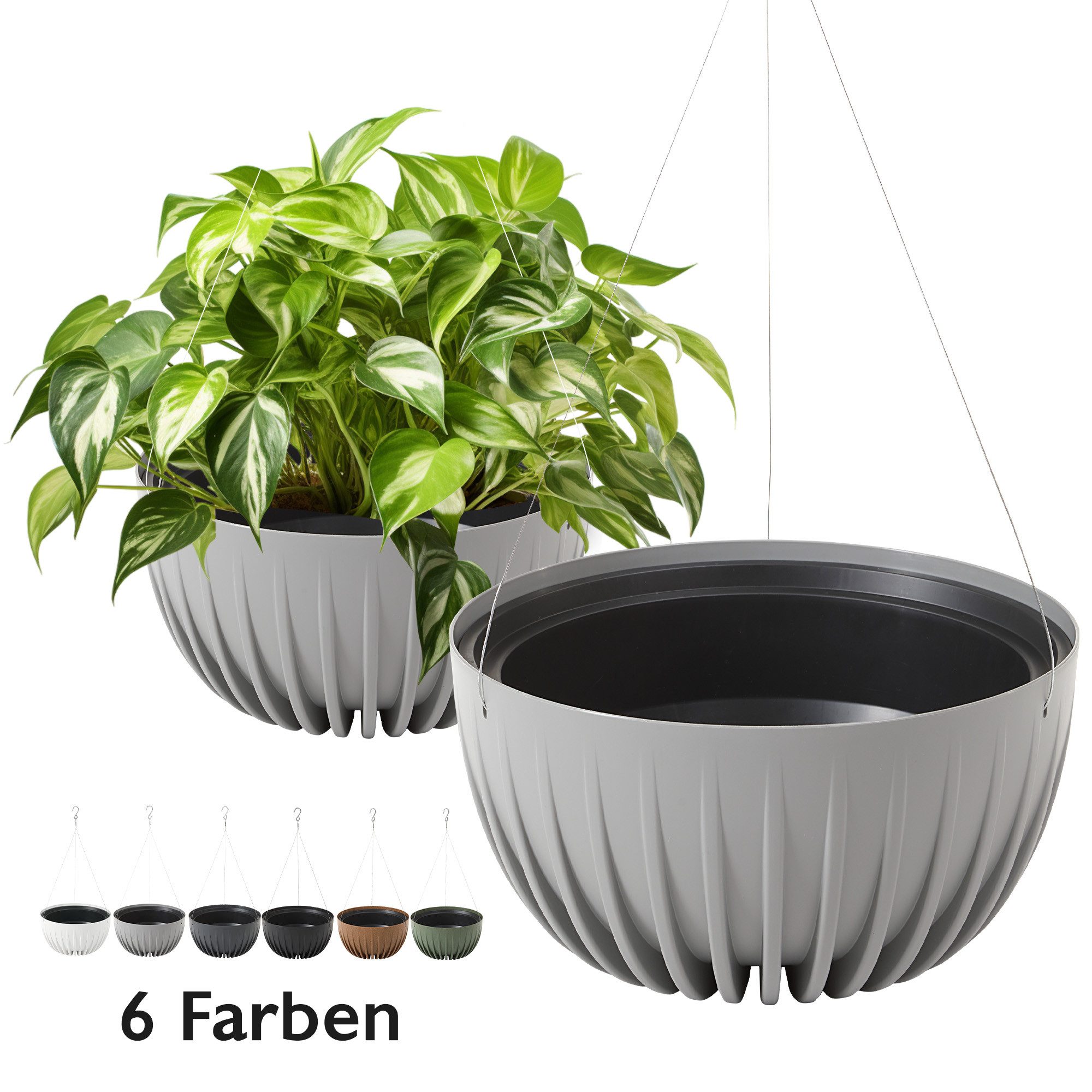 KONZEPT Blumenampel hängend Blumentopf 30cm Durchmesser, Hängetopf für Pfla günstig online kaufen