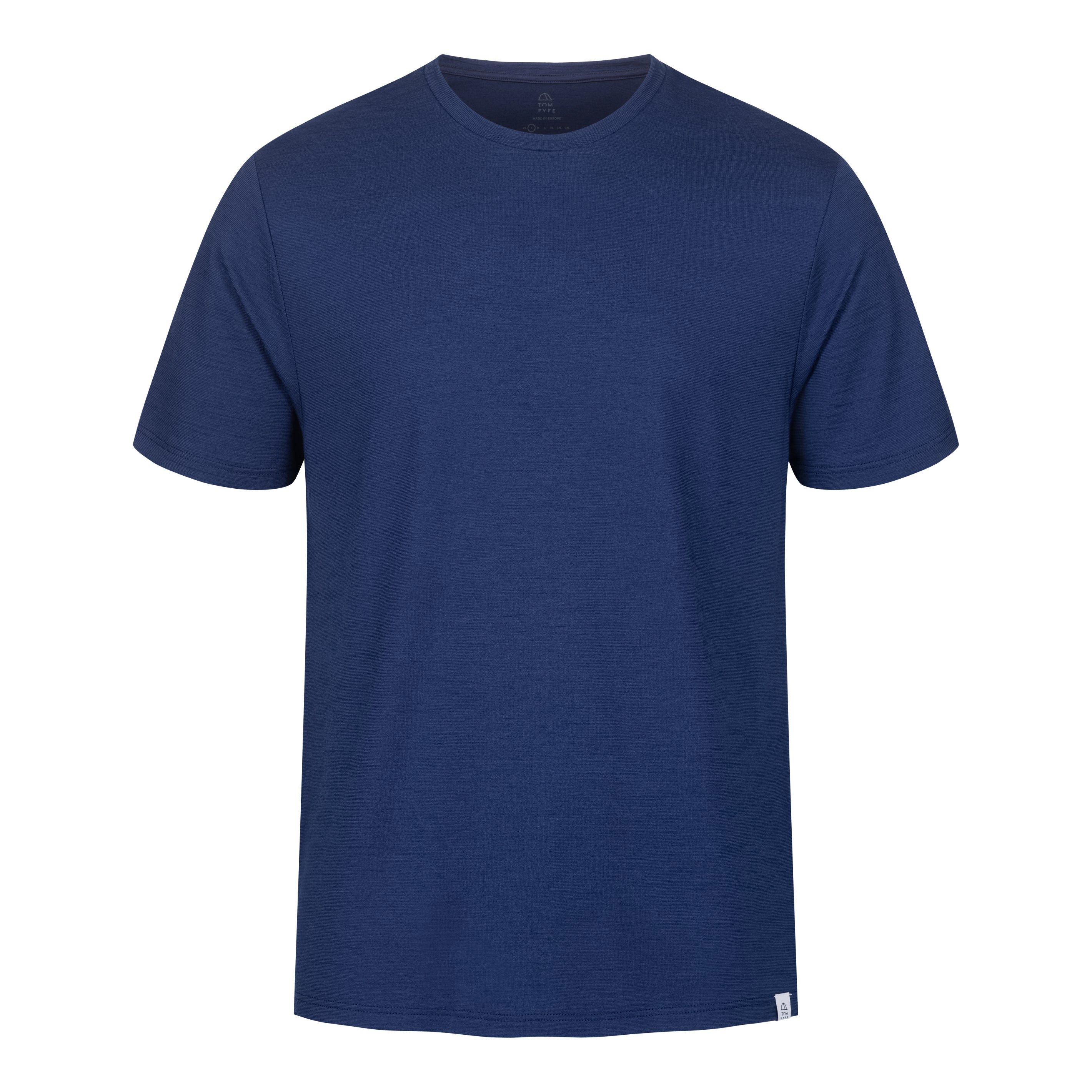 T-Shirt TOM FYFE Merino T-Shirt Regular Fit Marine / L