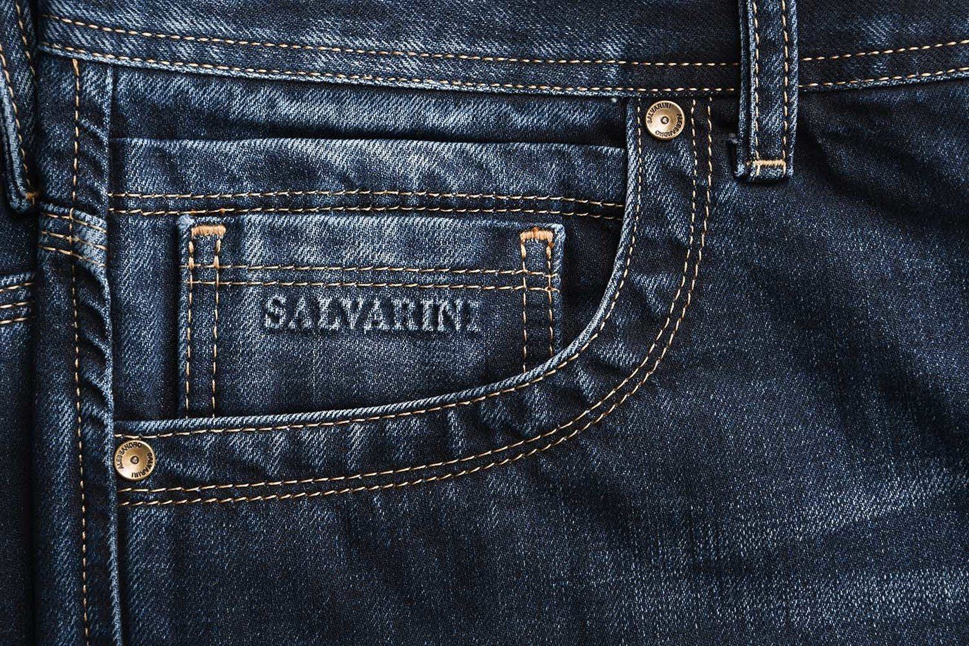 Alessandro Salvarini Straight-Jeans Herren Comfort Fit – Baumwolljeans im 5-Pocket-Style Klassische Jeans aus 100 % Baumwolle mit Knopfleiste – Bild 5 von 5