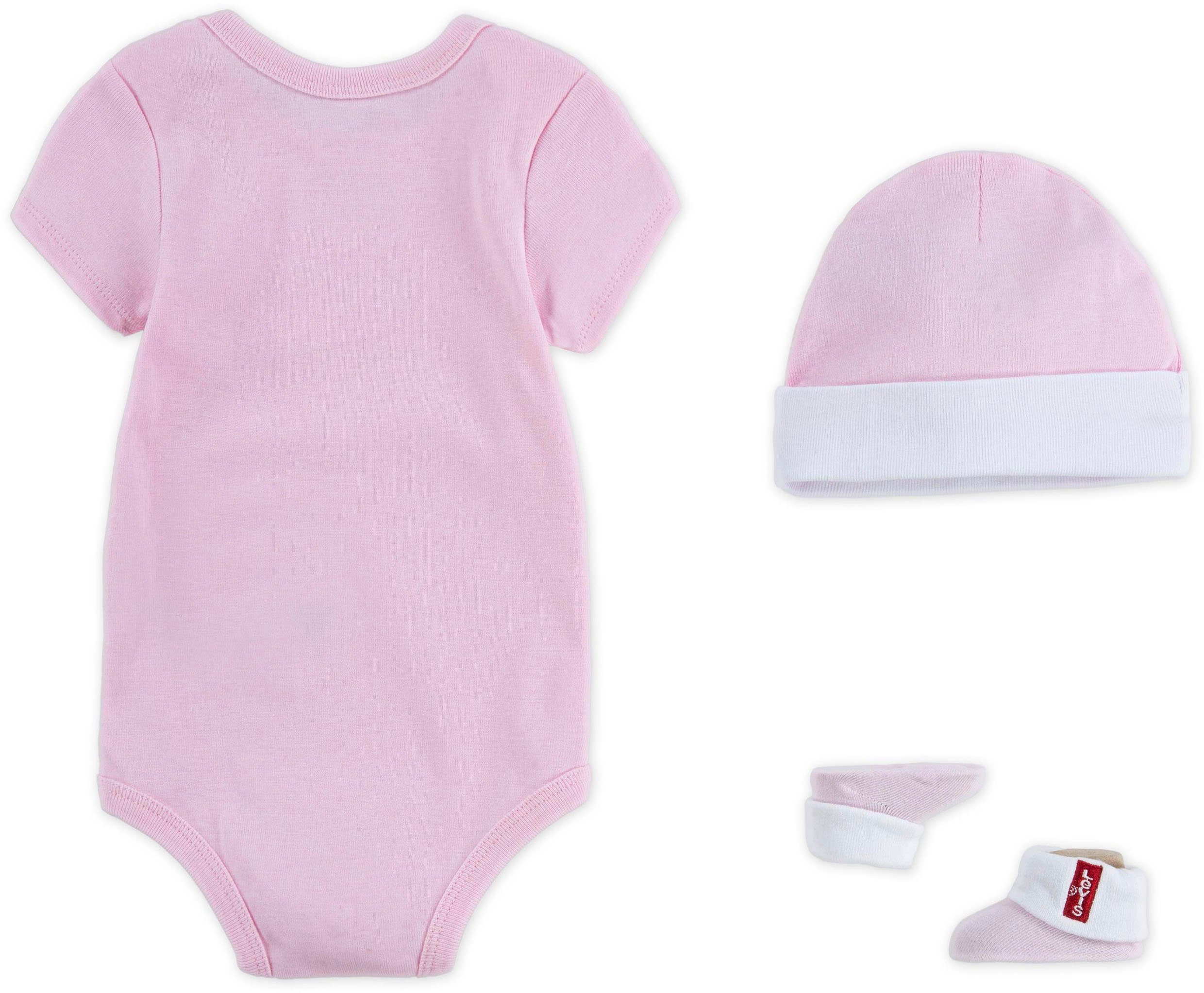 Levi's® Kids Body 3-tlg) Neugeborenen-Geschenkset UNISEX (Set, rosa