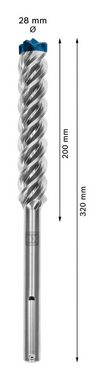 BOSCH Universalbohrer Expert SDS max-8X, Hammerbohrer, 28 x 200 x 320 mm